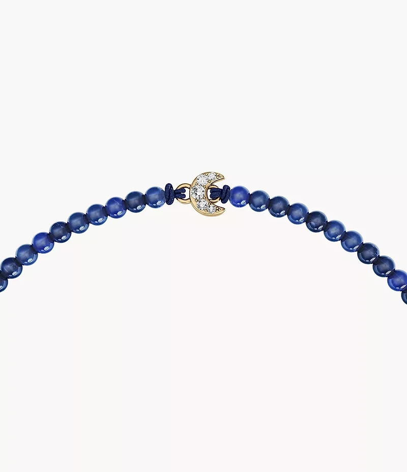 Sutton Mini Moments Blue Beaded Crescent Moon Bracelet