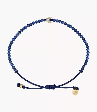 Sutton Mini Moments Blue Beaded Crescent Moon Bracelet