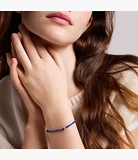 Sutton Mini Moments Blue Beaded Crescent Moon Bracelet