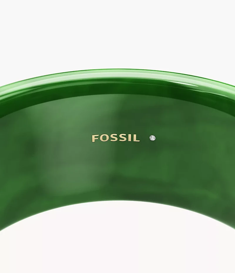 Resin Collection Green Bangle Bracelet