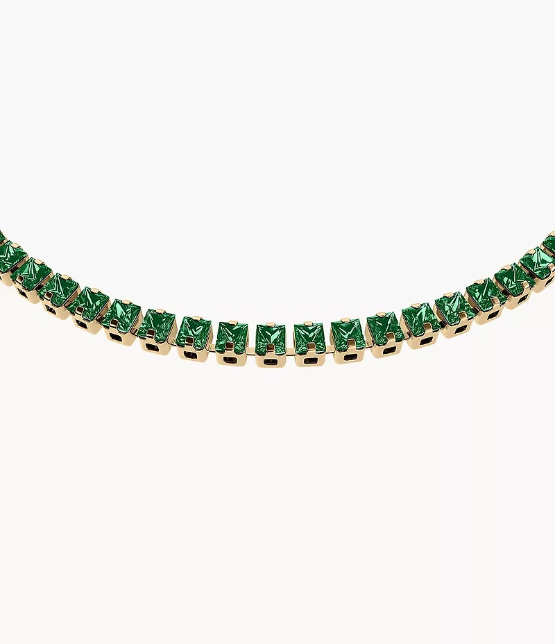 Ellis Pavé Glitz Gold-Tone Brass Tennis Chain Bracelet