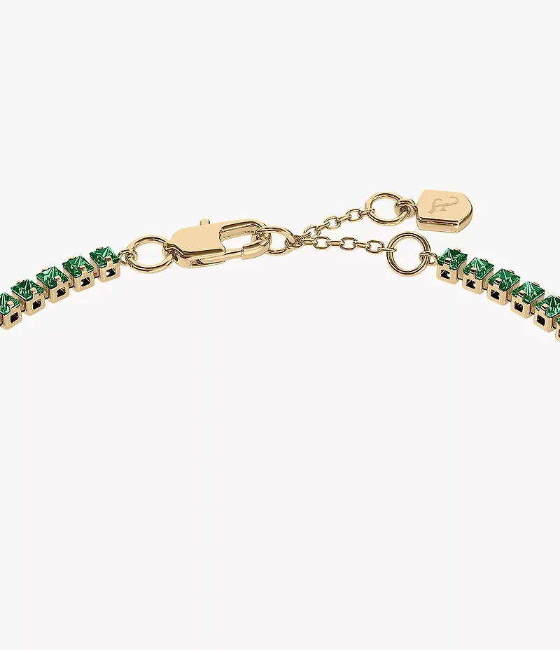 Ellis Pavé Glitz Gold-Tone Brass Tennis Chain Bracelet
