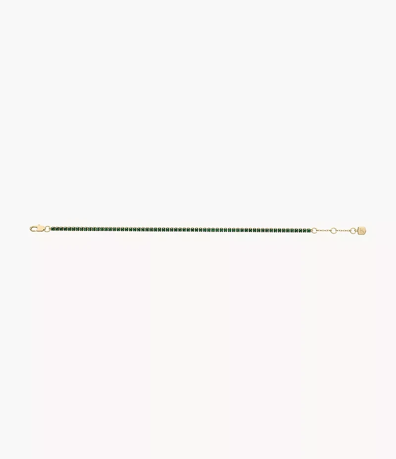 Ellis Pavé Glitz Gold-Tone Brass Tennis Chain Bracelet