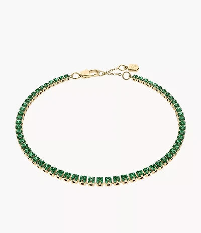 Ellis Pavé Glitz Gold-Tone Brass Tennis Chain Bracelet