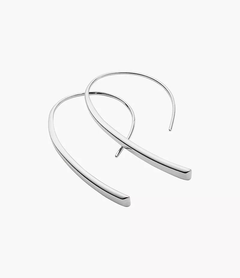 Ellis Stainless Steel Bevel Hoop Earrings