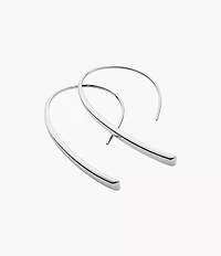 Ellis Stainless Steel Bevel Hoop Earrings
