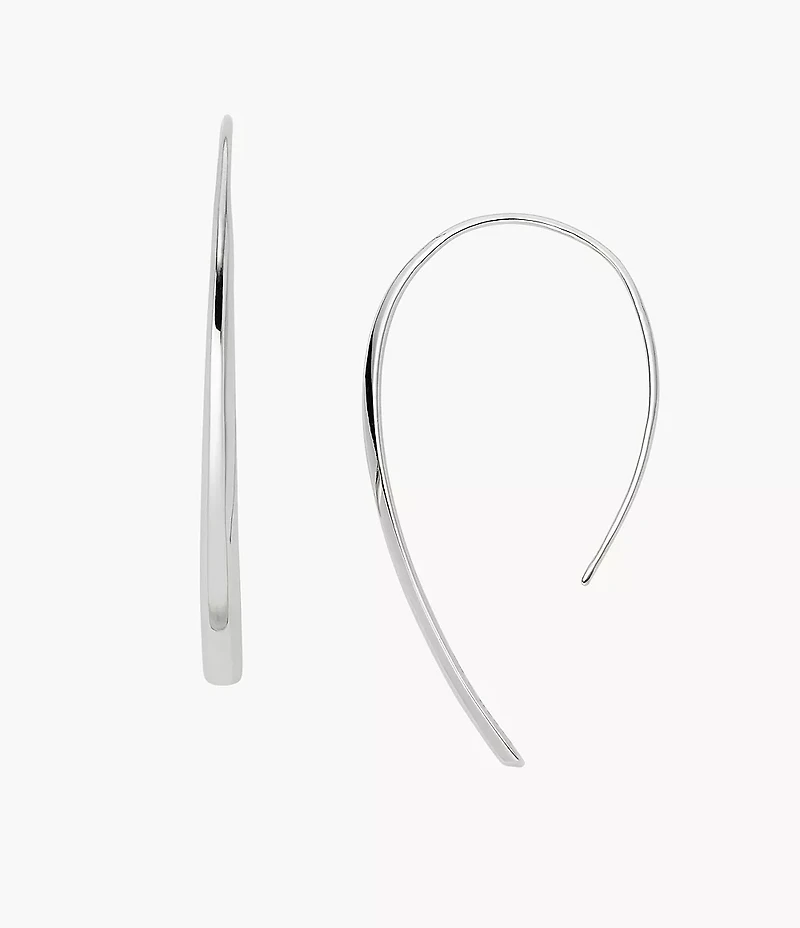 Ellis Stainless Steel Bevel Hoop Earrings