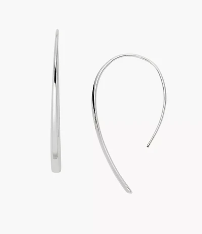 Ellis Stainless Steel Bevel Hoop Earrings