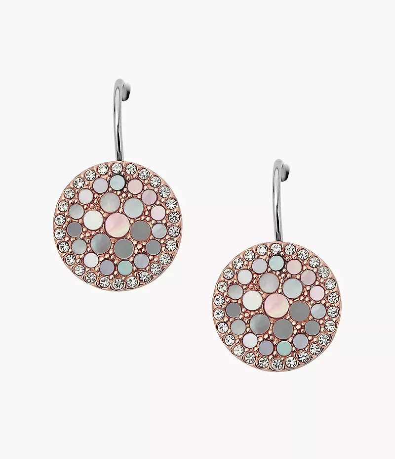 Merrit Mosaic Mother-of-Pearl Disc Drop Earrings