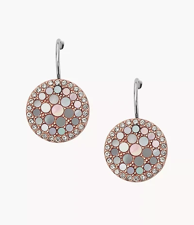 Merrit Mosaic Mother-of-Pearl Disc Drop Earrings