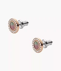 Gray Mother-Of-Pearl Glitz Studs