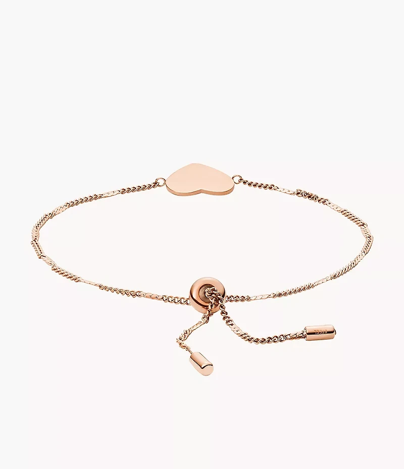 Ellis Heart Rose Gold-Tone Steel Bracelet
