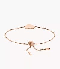 Ellis Heart Rose Gold-Tone Steel Bracelet