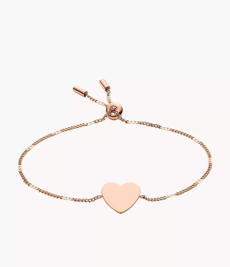 Ellis Heart Rose Gold-Tone Steel Bracelet