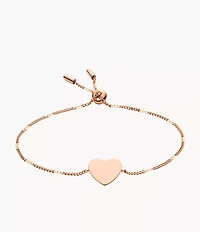 Ellis Heart Rose Gold-Tone Steel Bracelet