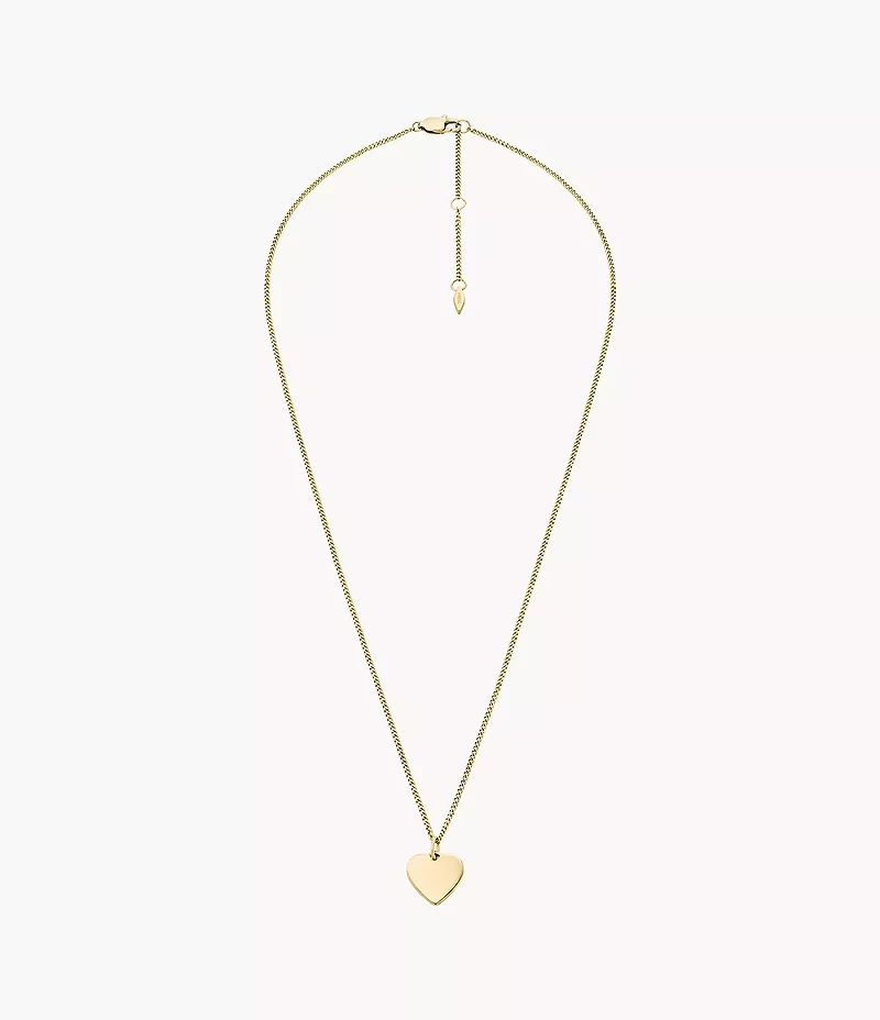 Ellis Heart Gold-Tone Stainless Steel Necklace