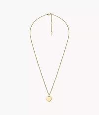 Ellis Heart Gold-Tone Stainless Steel Necklace