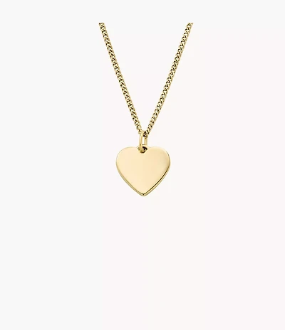 Ellis Heart Gold-Tone Stainless Steel Necklace