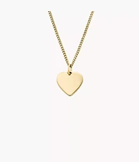 Ellis Heart Gold-Tone Stainless Steel Necklace