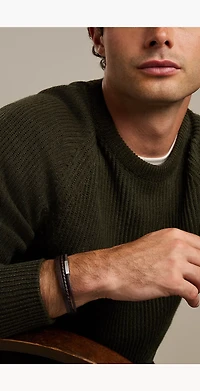 Brown Multi-Strand Leather Bracelet