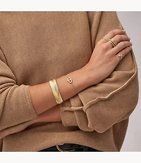All Stacked Up Gold-Tone Stainless Steel Band Ring