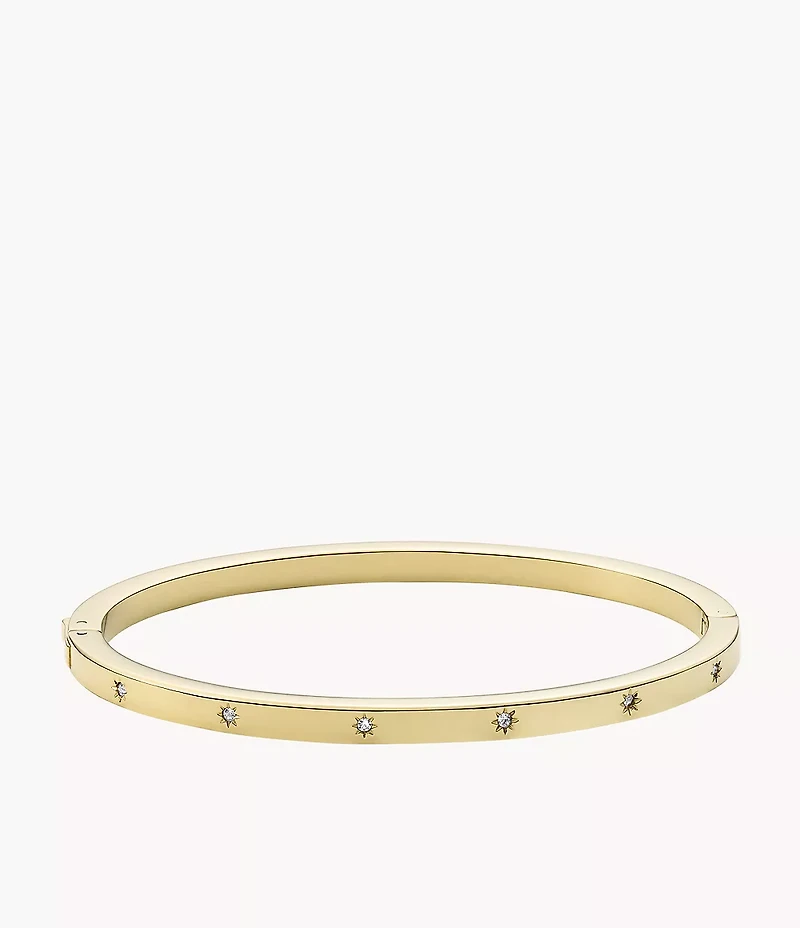 Sadie Shine Bright Gold-Tone Stainless Steel Cuff Bracelet