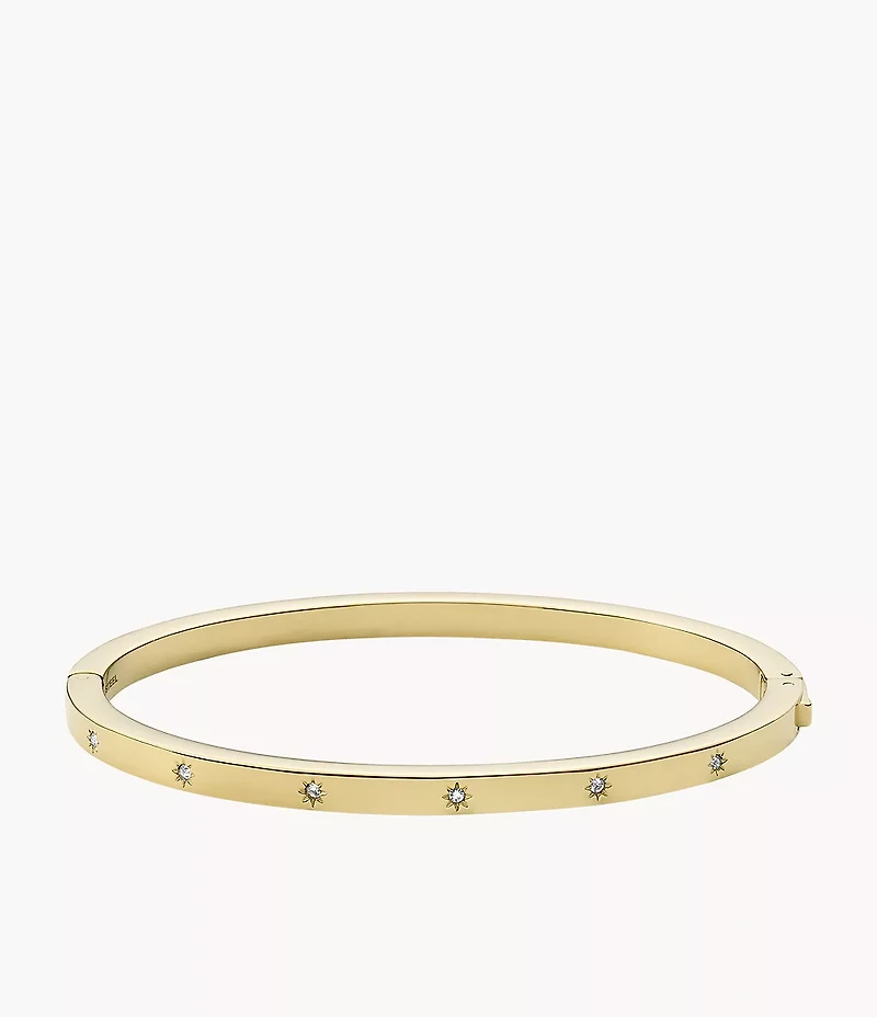 Sadie Shine Bright Gold-Tone Stainless Steel Cuff Bracelet