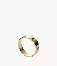 Sadie Shine Bright Gold-Tone Stainless Steel Band Ring