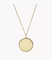 Ellis Gold-Tone Stainless Steel Pendant Necklace