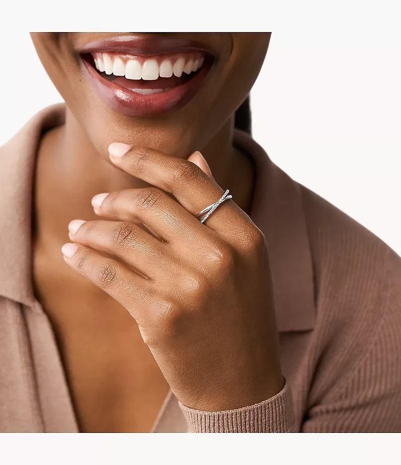 Sadie All Stacked Up Stainless Steel Band Ring