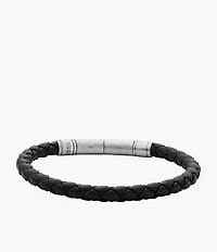 Townsman Vintage Casual Brown Braided Leather Bracelet