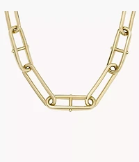 Heritage D-Link Gold-Tone Stainless Steel Chain Necklace