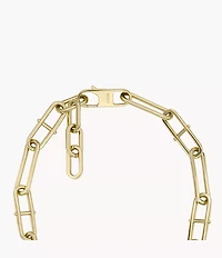 Heritage D-Link Gold-Tone Stainless Steel Chain Necklace
