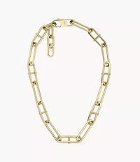 Heritage D-Link Gold-Tone Stainless Steel Chain Necklace
