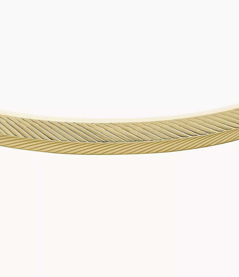 Harlow Linear Texture Gold-Tone Stainless Steel Bangle Bracelet