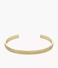 Harlow Linear Texture Gold-Tone Stainless Steel Bangle Bracelet