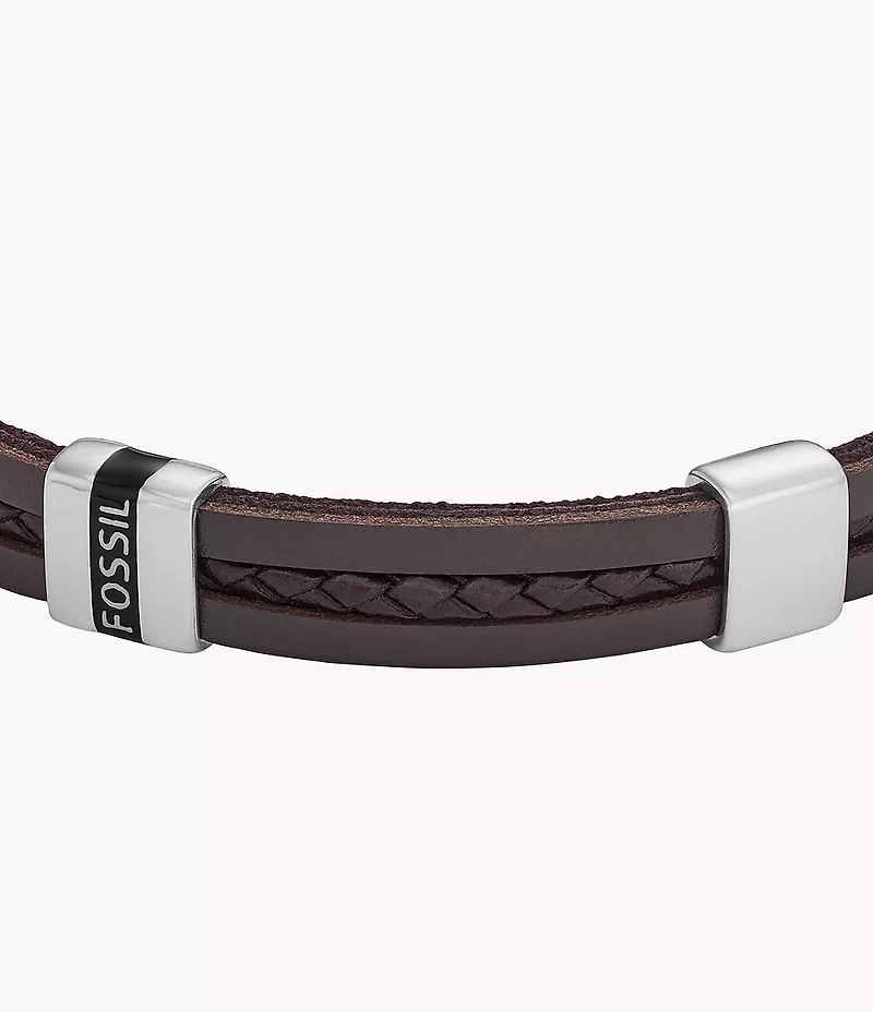 Townsman Leather Essentials Brown Leather Strap Bracelet
