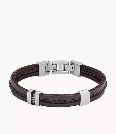Townsman Leather Essentials Brown Leather Strap Bracelet