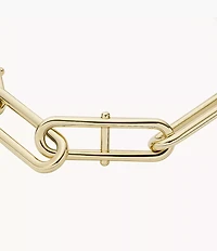 Heritage D-Link Gold-Tone Stainless Steel Chain Bracelet