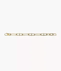 Heritage D-Link Gold-Tone Stainless Steel Chain Bracelet