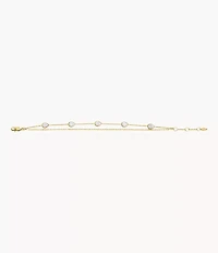 Merrit Teardrop White Mother-of-Pearl Chain Bracelet