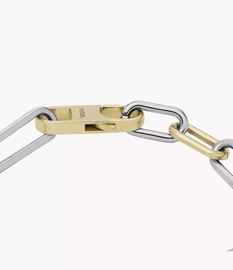 Heritage D-Link Two-Tone Stainless Steel Chain Bracelet