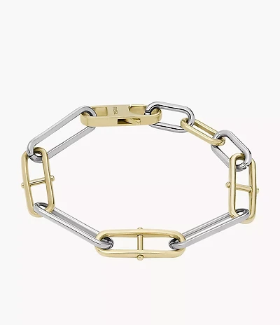 Heritage D-Link Two-Tone Stainless Steel Chain Bracelet