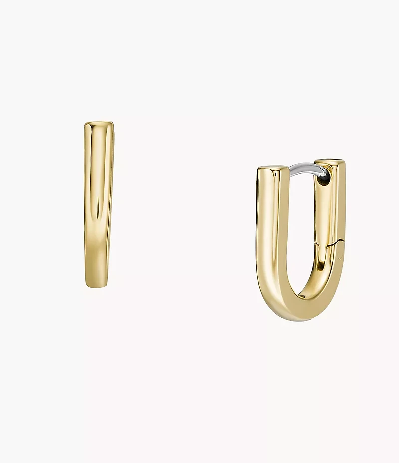 Heritage Essentials Gold-Tone Stainless Steel Hoop Earrings