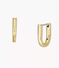Heritage Essentials Gold-Tone Stainless Steel Hoop Earrings