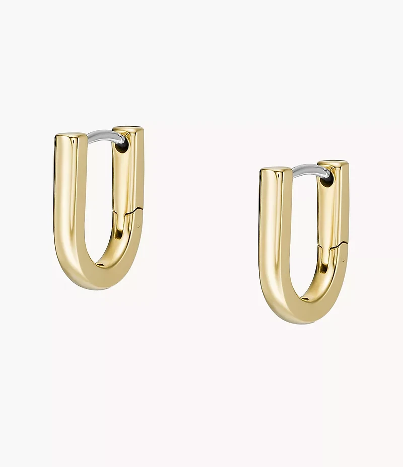 Heritage Essentials Gold-Tone Stainless Steel Hoop Earrings