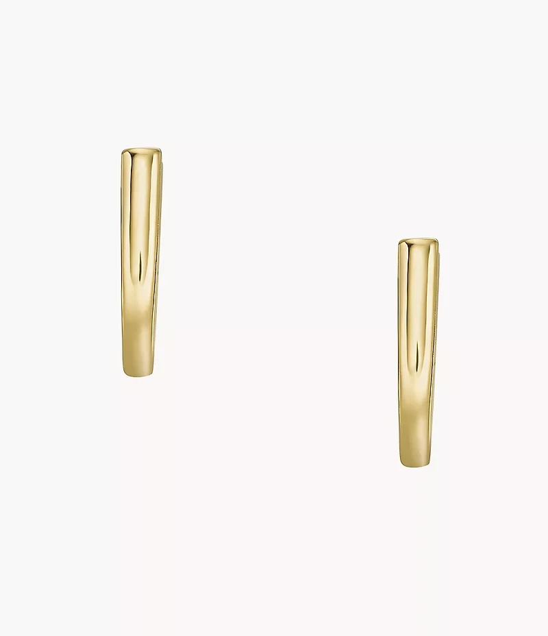 Heritage Essentials Gold-Tone Stainless Steel Hoop Earrings