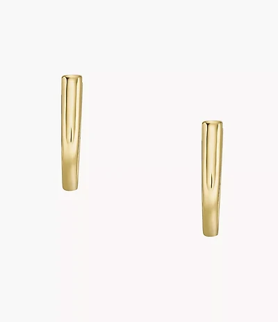 Heritage Essentials Gold-Tone Stainless Steel Hoop Earrings