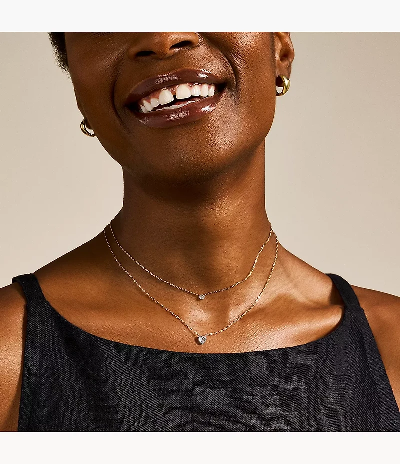 Sutton Tokens Of Affection Two-Tone Stainless Steel Chain Necklace