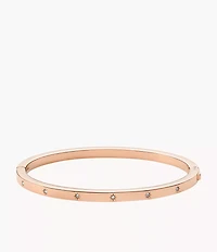 Sadie Shine Bright Rose Gold-Tone Stainless Steel Bangle Bracelet